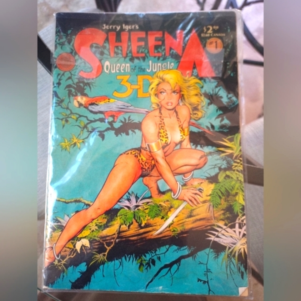 Jerry Iger's Sheena Queen of the jungle 3D comic book 1985 #1 printed in Canada